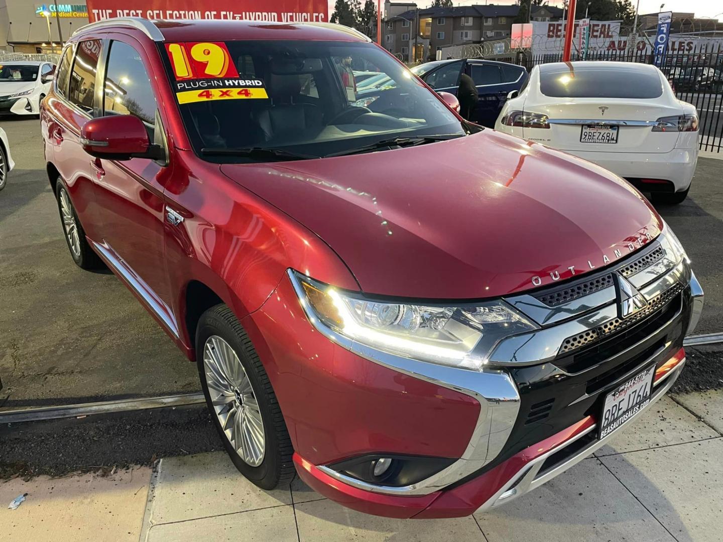 2019 RED /BLACK Mitsubishi Outlander PHEV (JA4J24A55KZ) , located at 744 E Miner Ave, Stockton, CA, 95202, (209) 944-5770, 37.956863, -121.282082 - Photo#1